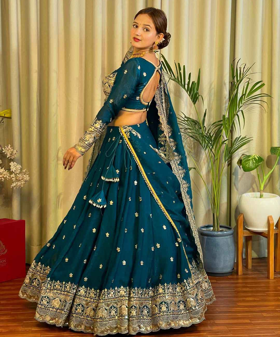 Wedding Wear Green Color JIMI CHOO Lehenga Choli For Girls