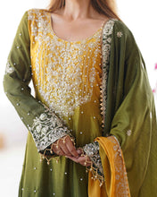 Wedding Wear Multi Color Chinon Silk Sharara For Girls