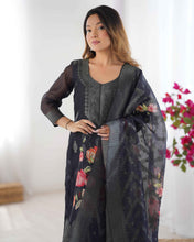 Wedding Wear Black Color Chanderi Silk Kurti For Girls