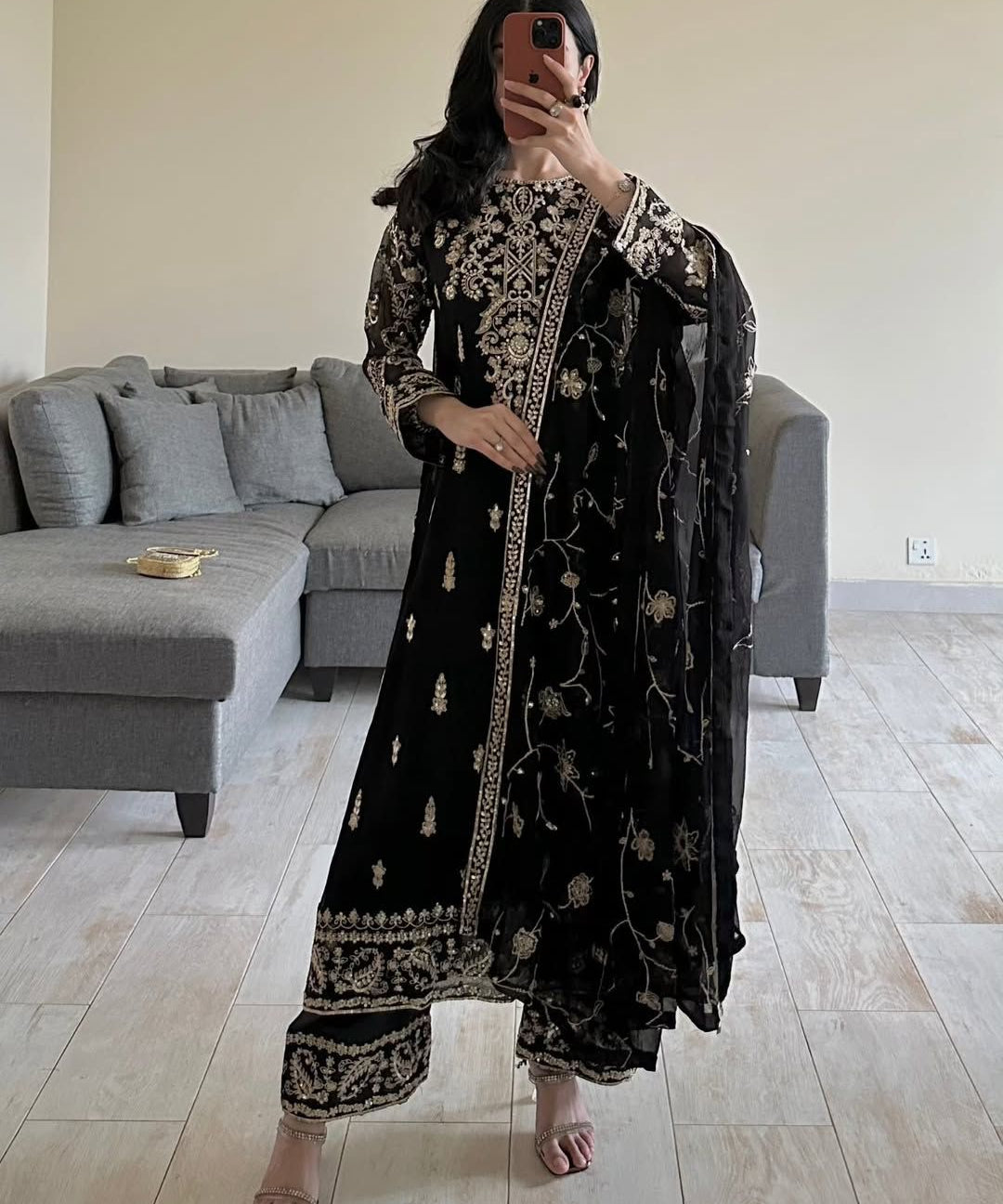 Wedding_Wear_Black_Color_Gorgette_Kurta_Set_For_Girls.jpg