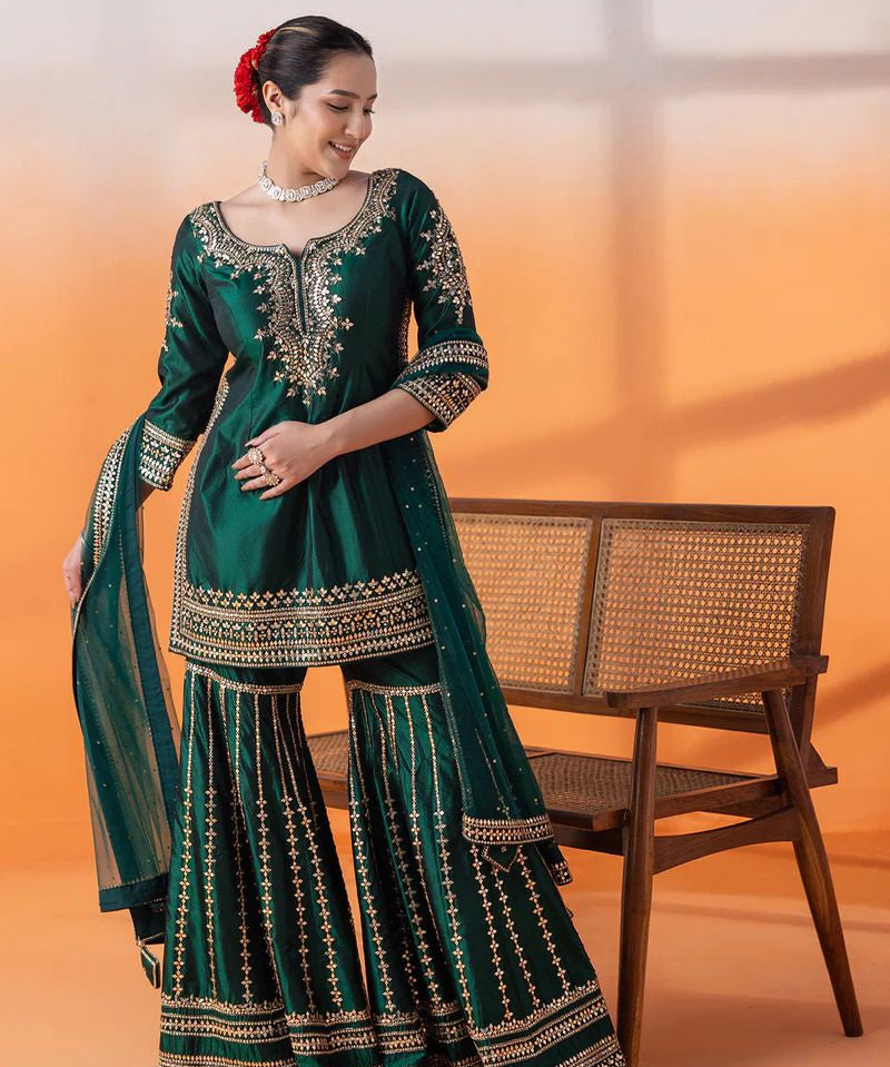 Wedding_Wear_Green_Color_Chinon_Silk_Suit_For_Girls.jpg