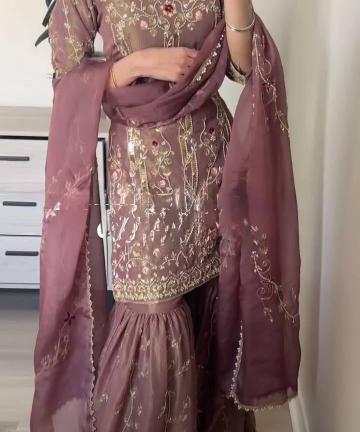 Wedding_Wear_Peach_Color_Pure_Heavy_Simmer_Silk_Sharara_For_Girls.jpg