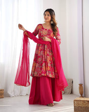Wedding Wear Pink Color Heavy Soft Chanderi Gown For Girls
