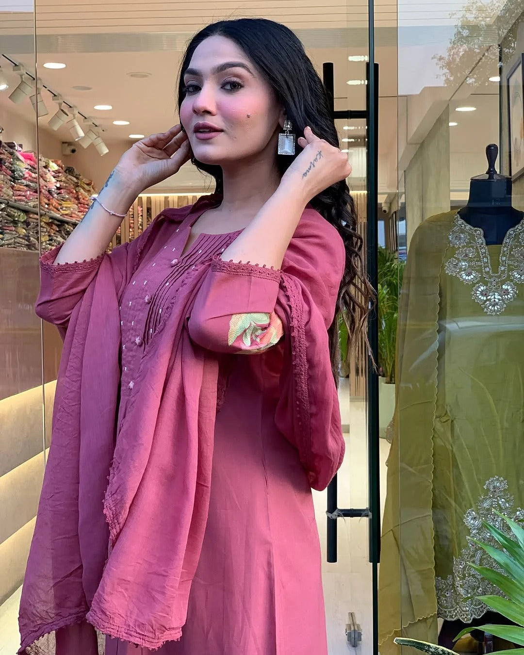 Maisha Rosewood Bloom Pure Cotton GOWN