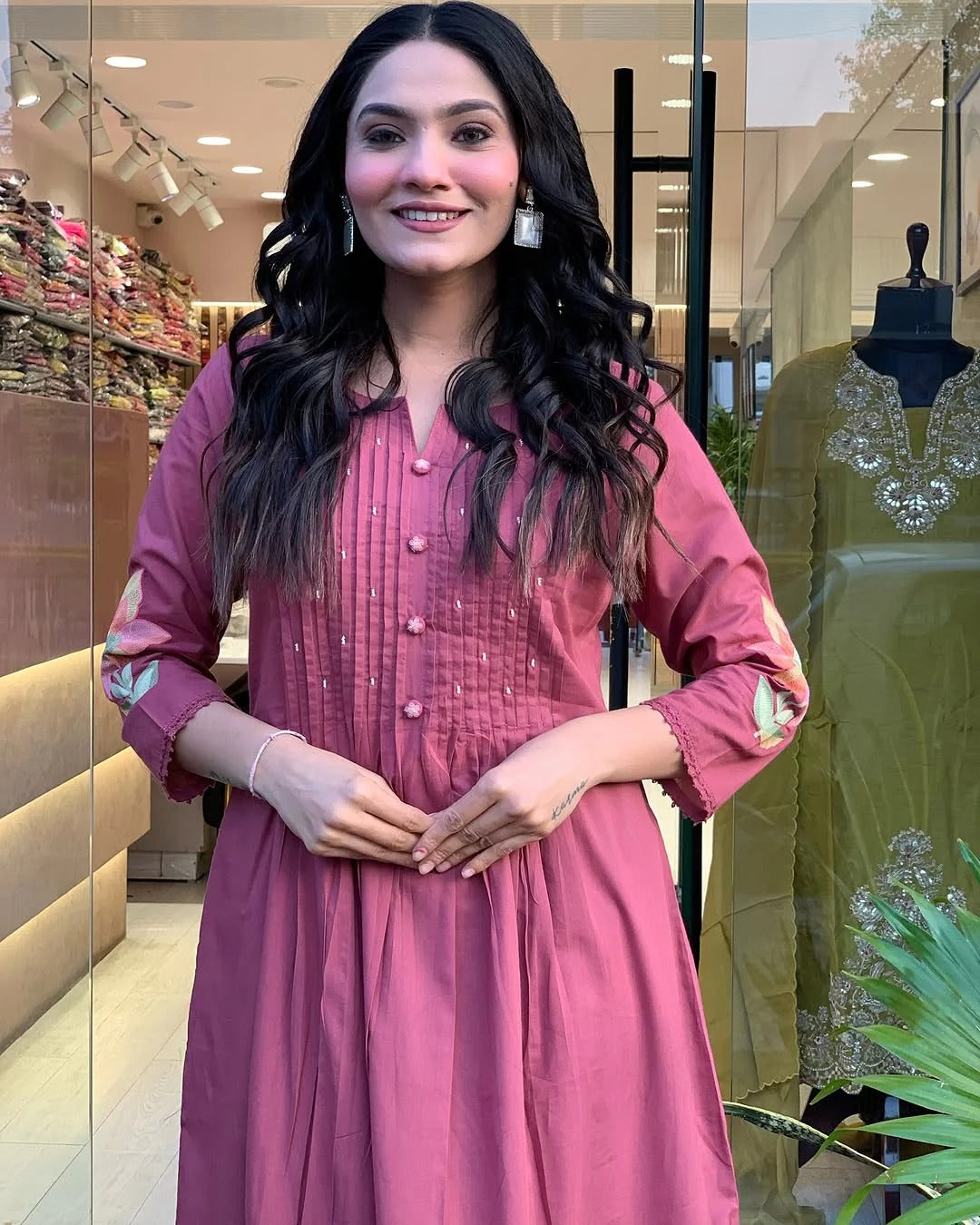 Maisha Rosewood Bloom Pure Cotton GOWN