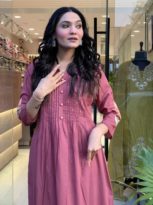 Maisha Rosewood Bloom Pure Cotton GOWN