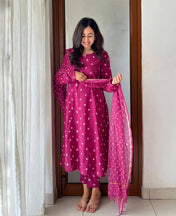 Pink Bandhani Printed Cotton Kurta Set with Dupatta