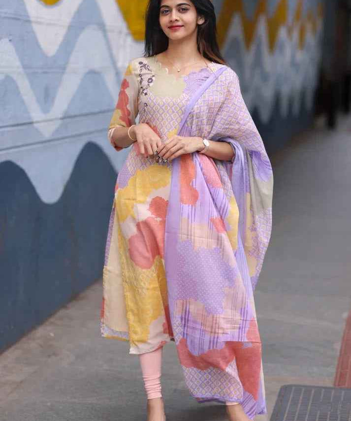 Peachmelt Top & Dupatta set