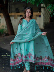 K-45 JAMDHANI COTTON WITH EMBROIDERY SALWAR SUIT