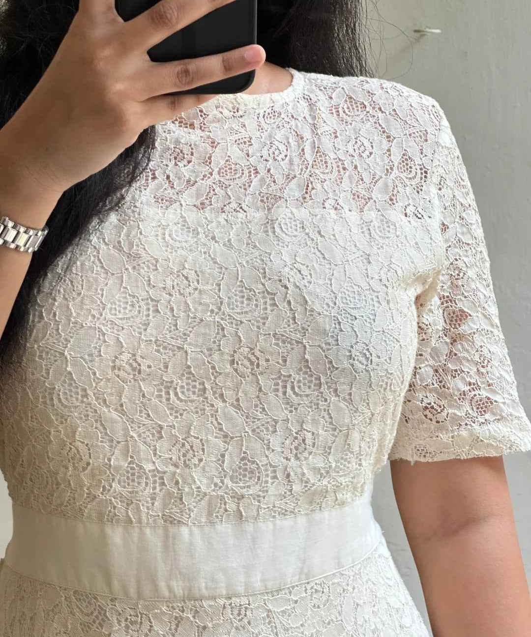 Beautiful Pure Potton Lace Western Dress