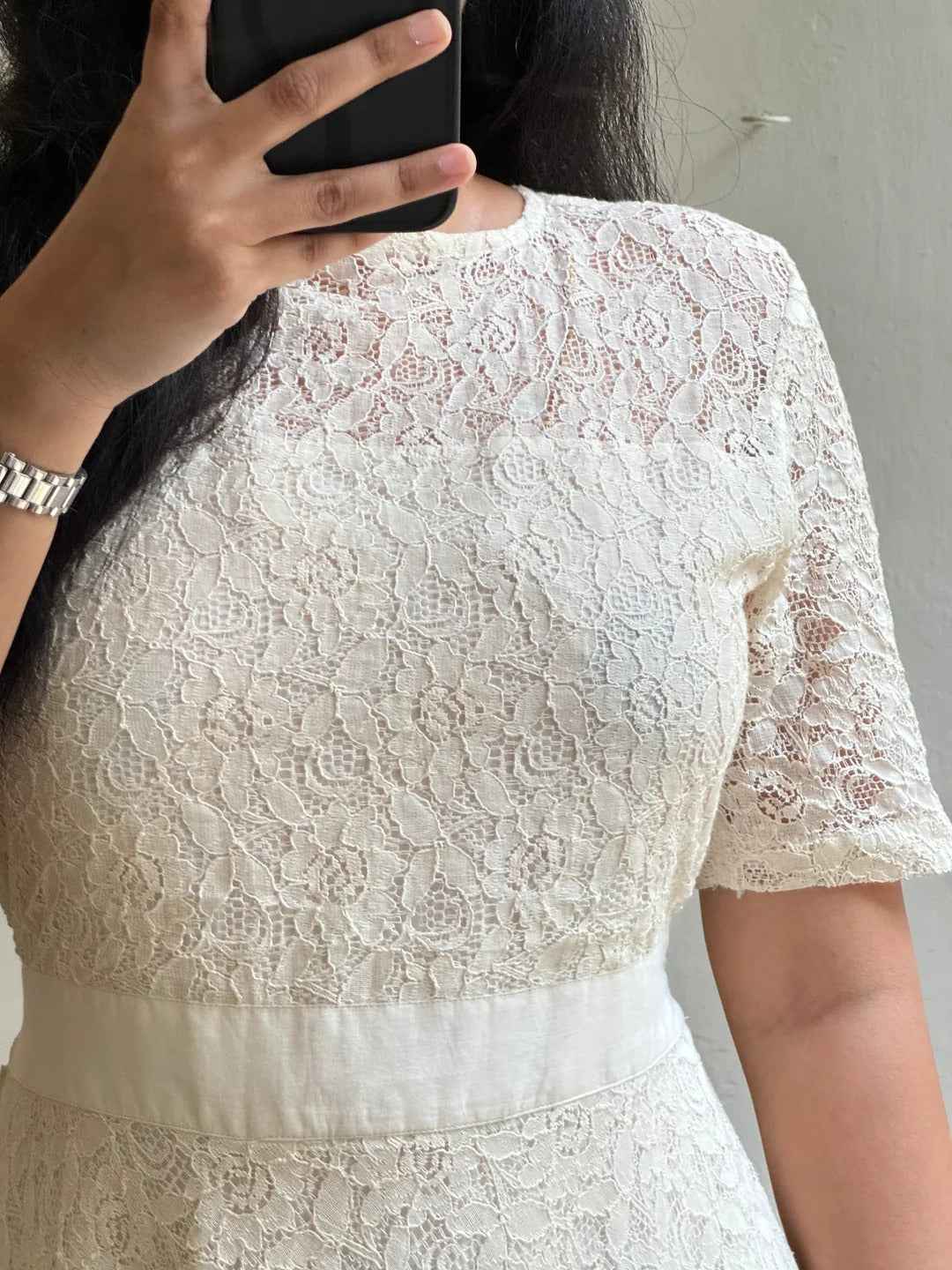 Beautiful Pure Potton Lace Western Dress