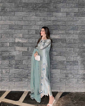 Icy Aqua Silk Suit Set