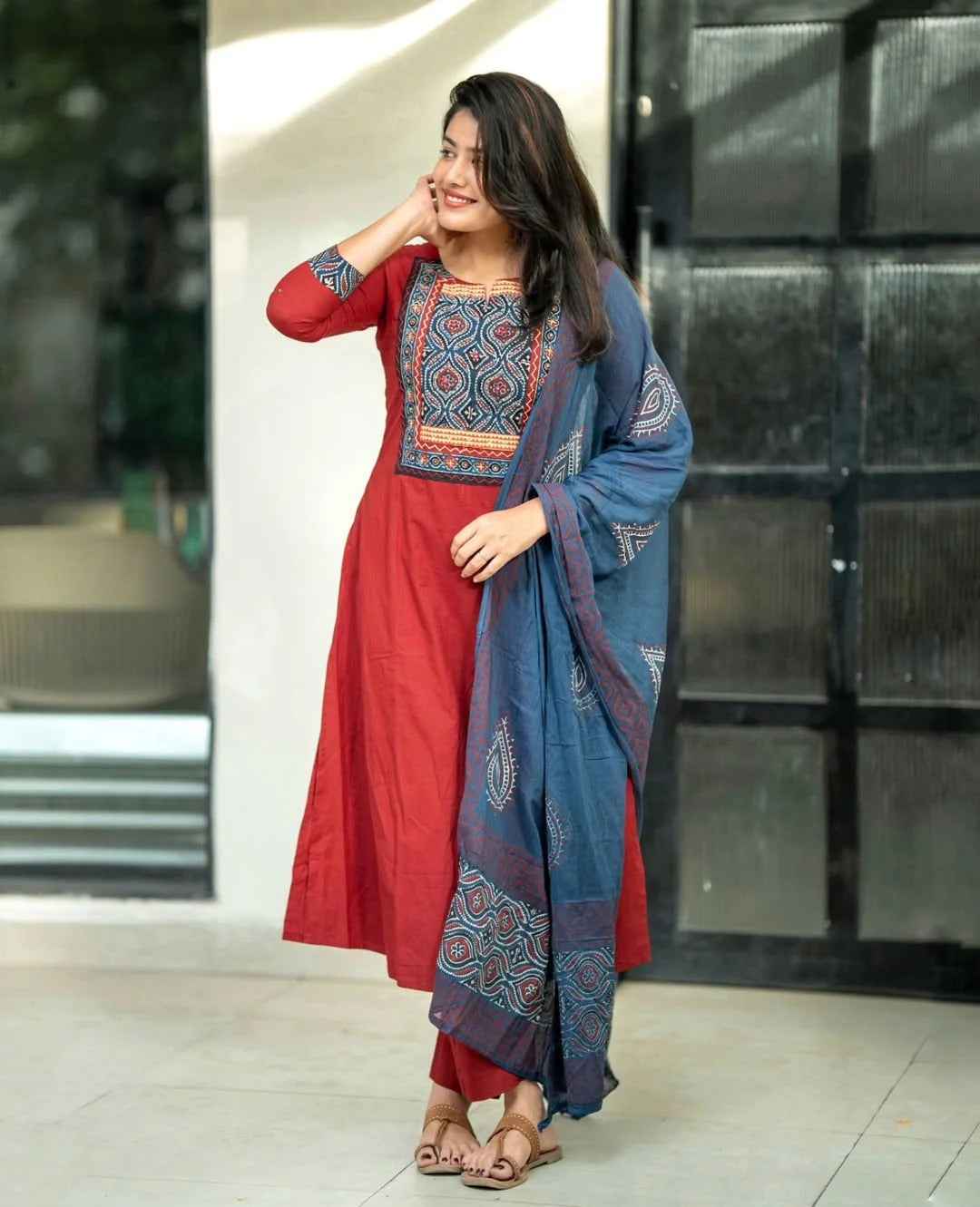 Breezy Cotton Ajrakh Set