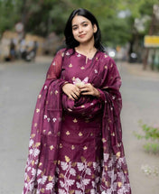 Elegance Maroon Color Kurta Set