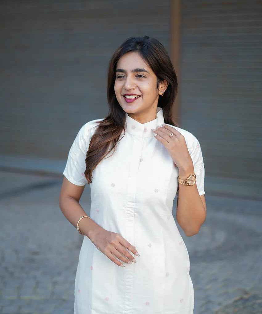 Ivory Pink Handloom Co-ord Set