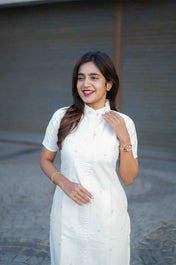 Ivory Pink Handloom Co-ord Set