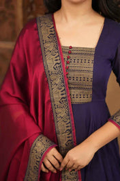 Pure Cotton Temple Anarkali