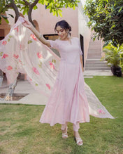 Tide Pink Handpainted Cotton Suit Set