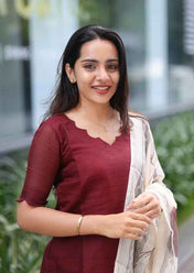 Earthen Ember Top & Dupatta set