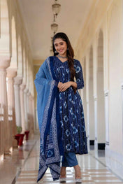 Indigo Blossom Pure Viscose Suit Set