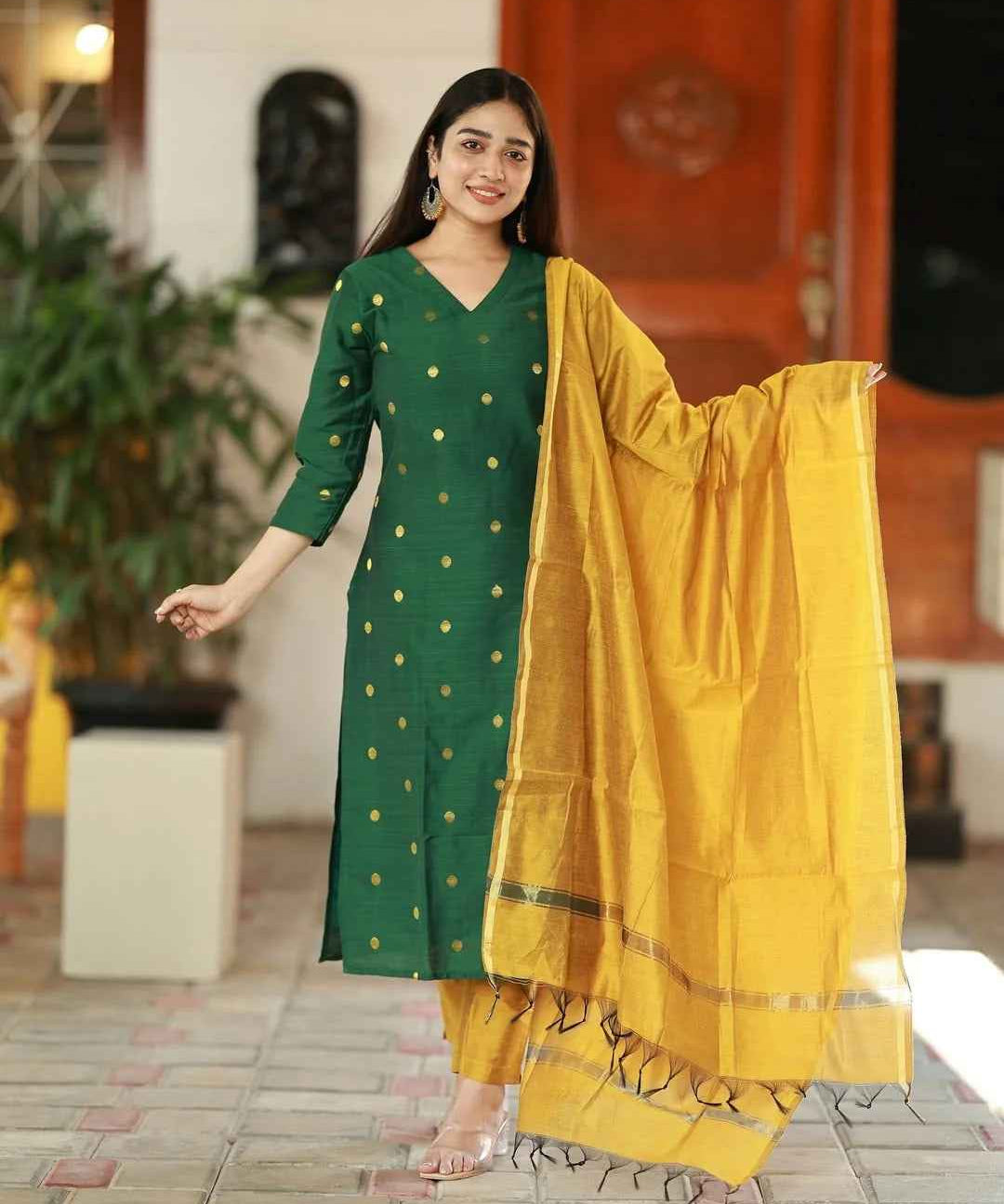 Handloom Silk Woven Kurta With Cotton Lining