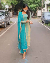 CRUSHED SILK KURTA-SET