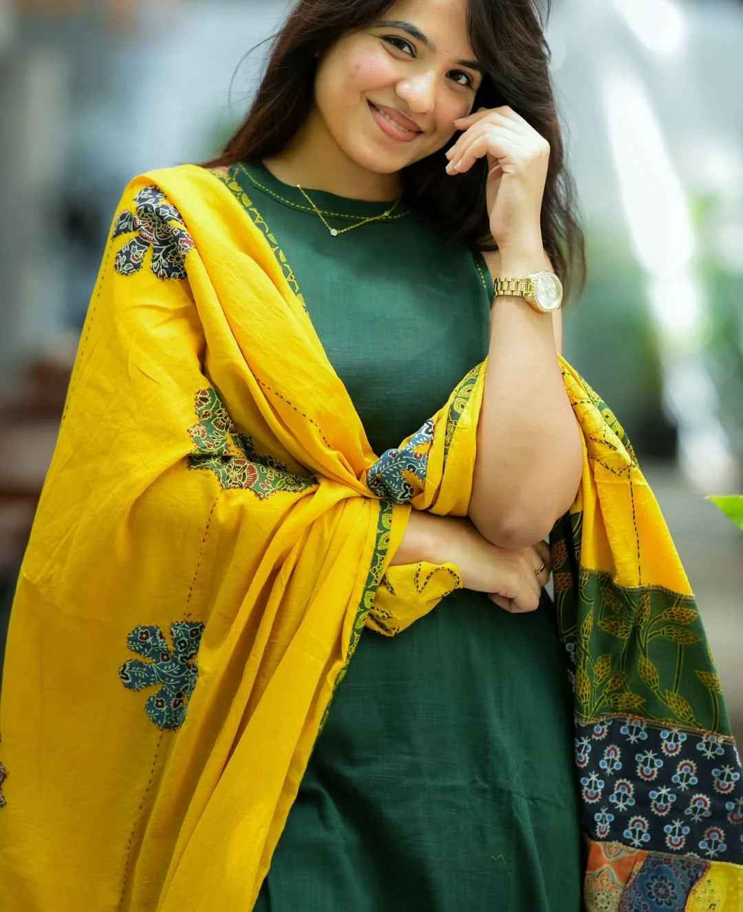 Green Color Kurta Set