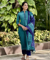 Pure South Cotton Mangalgiri Anarkali Set