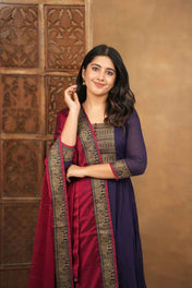 Pure Cotton Temple Anarkali