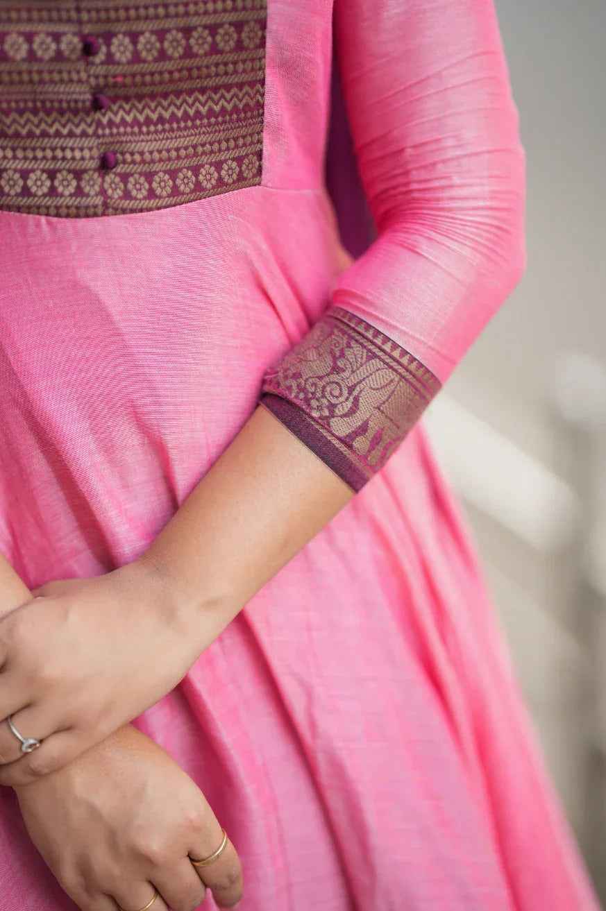 Pure cotton temple Anarkali