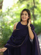 Purple Malar Narayanpet Salwar Set