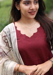 Earthen Ember Top & Dupatta set