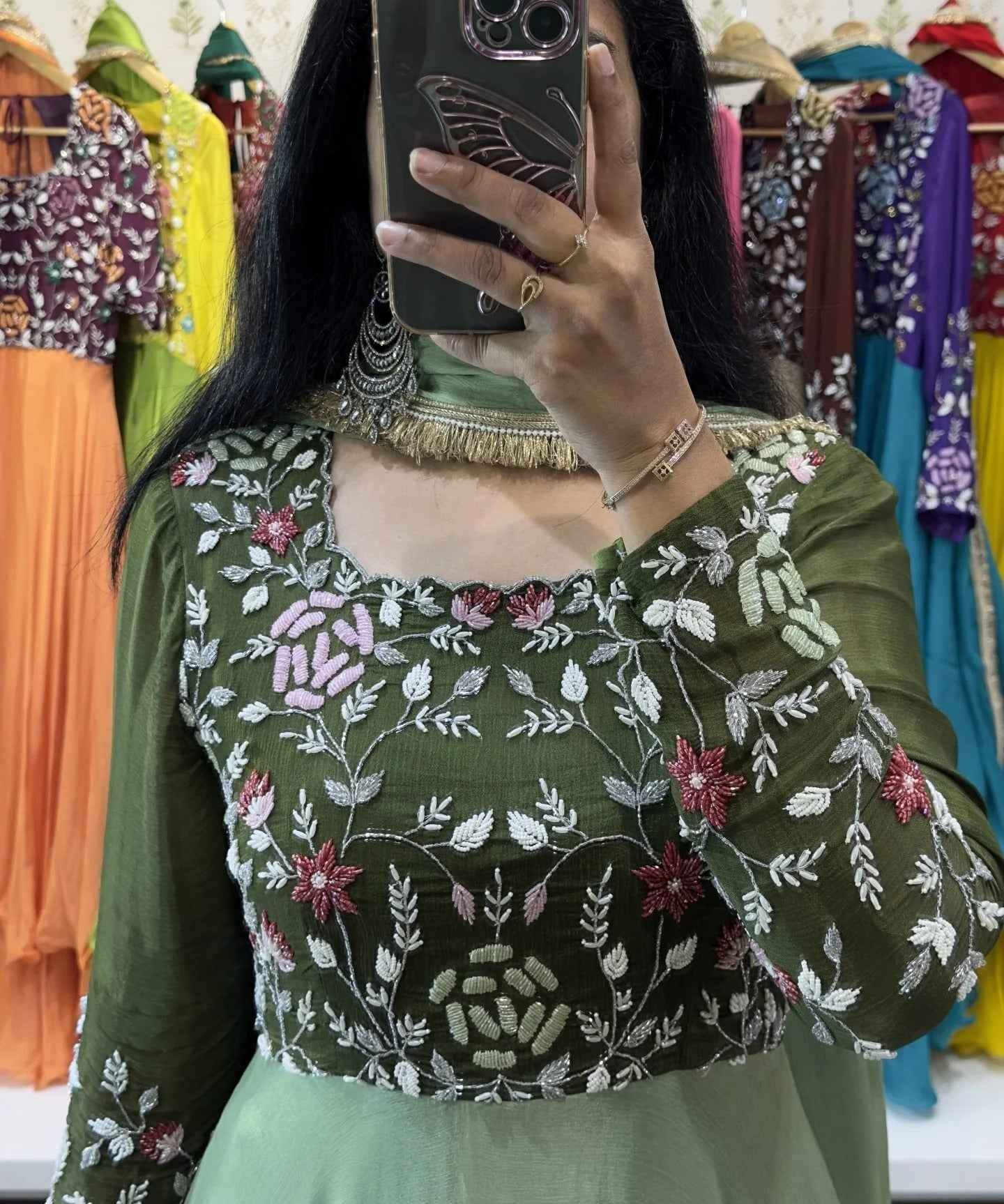 Nitya – Mehendi Green & Light Green