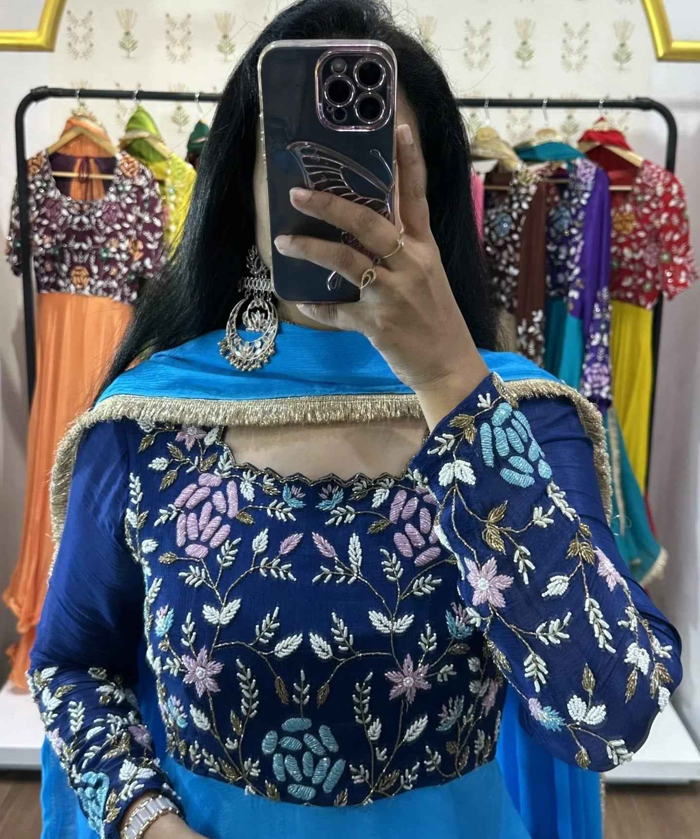 Nitya – Royal Blue & Sky Blue