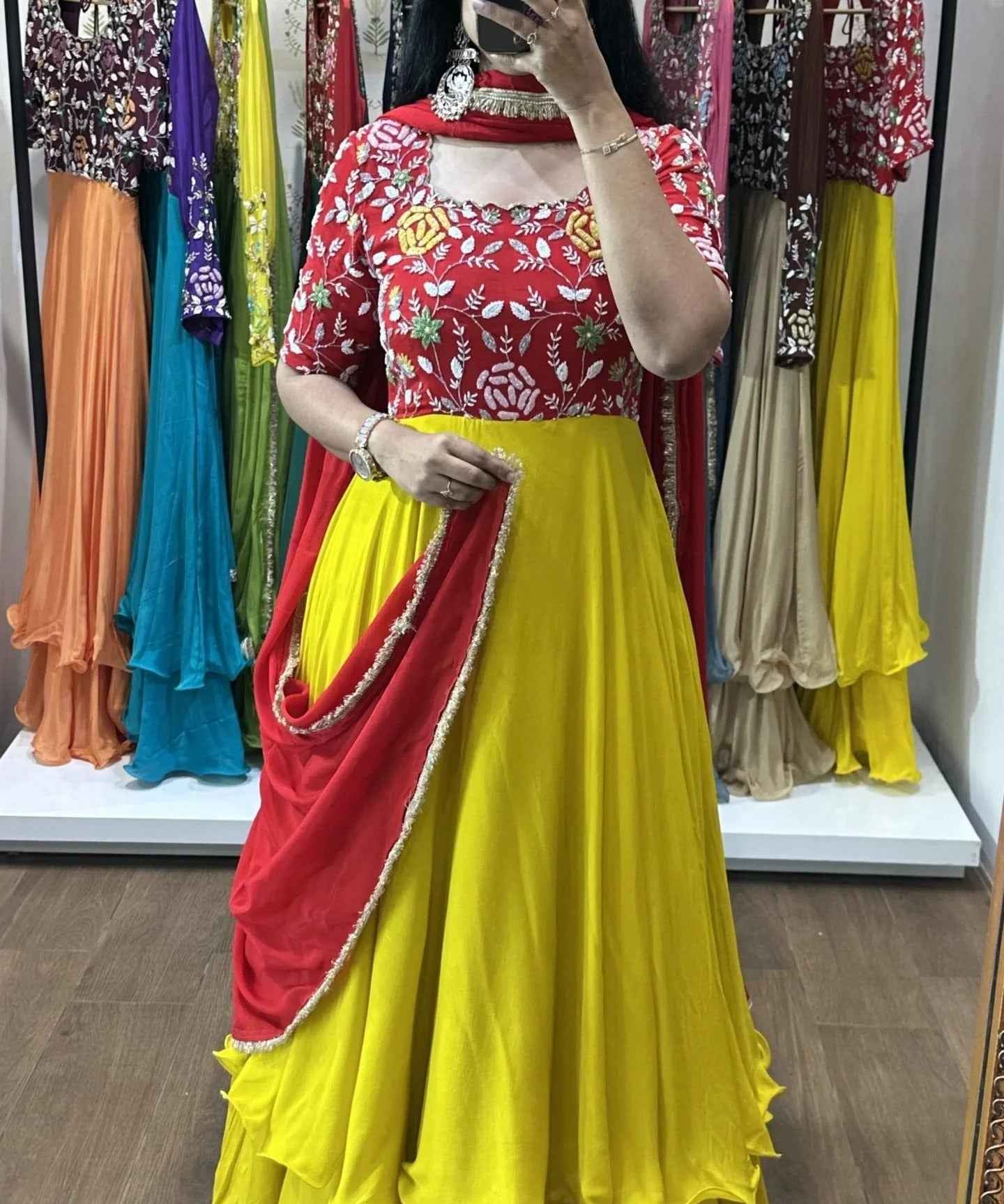 Nitya – Red & Yellow