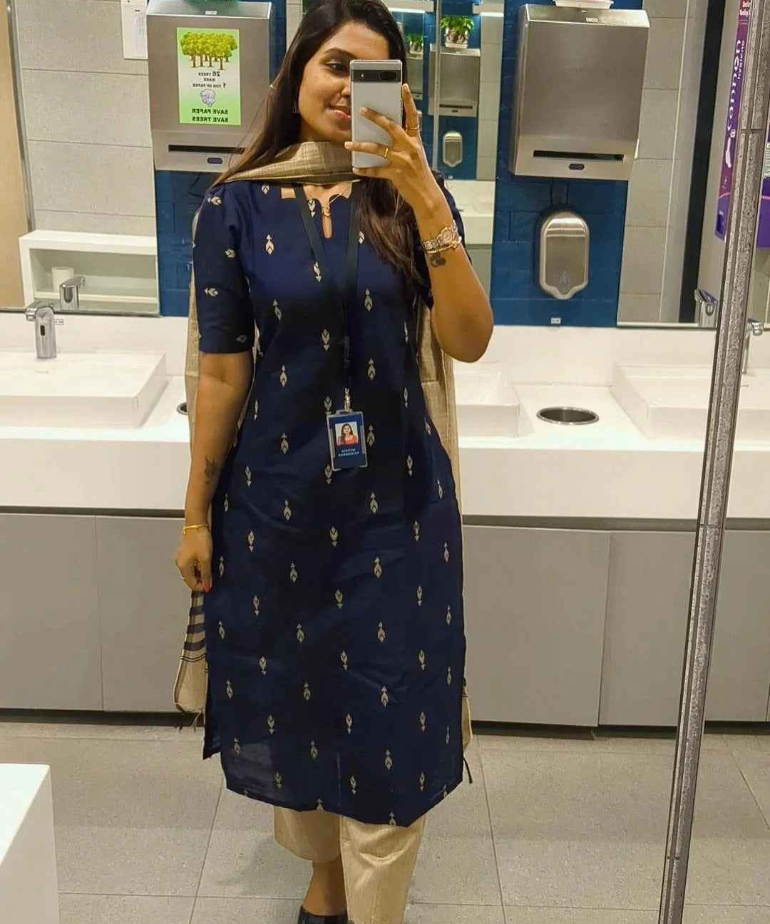 Blue Raw Silk Kurti Pant With Duppatta