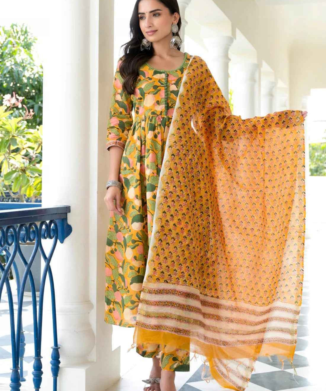 Mango Meadow Pure Viscose Suit Set