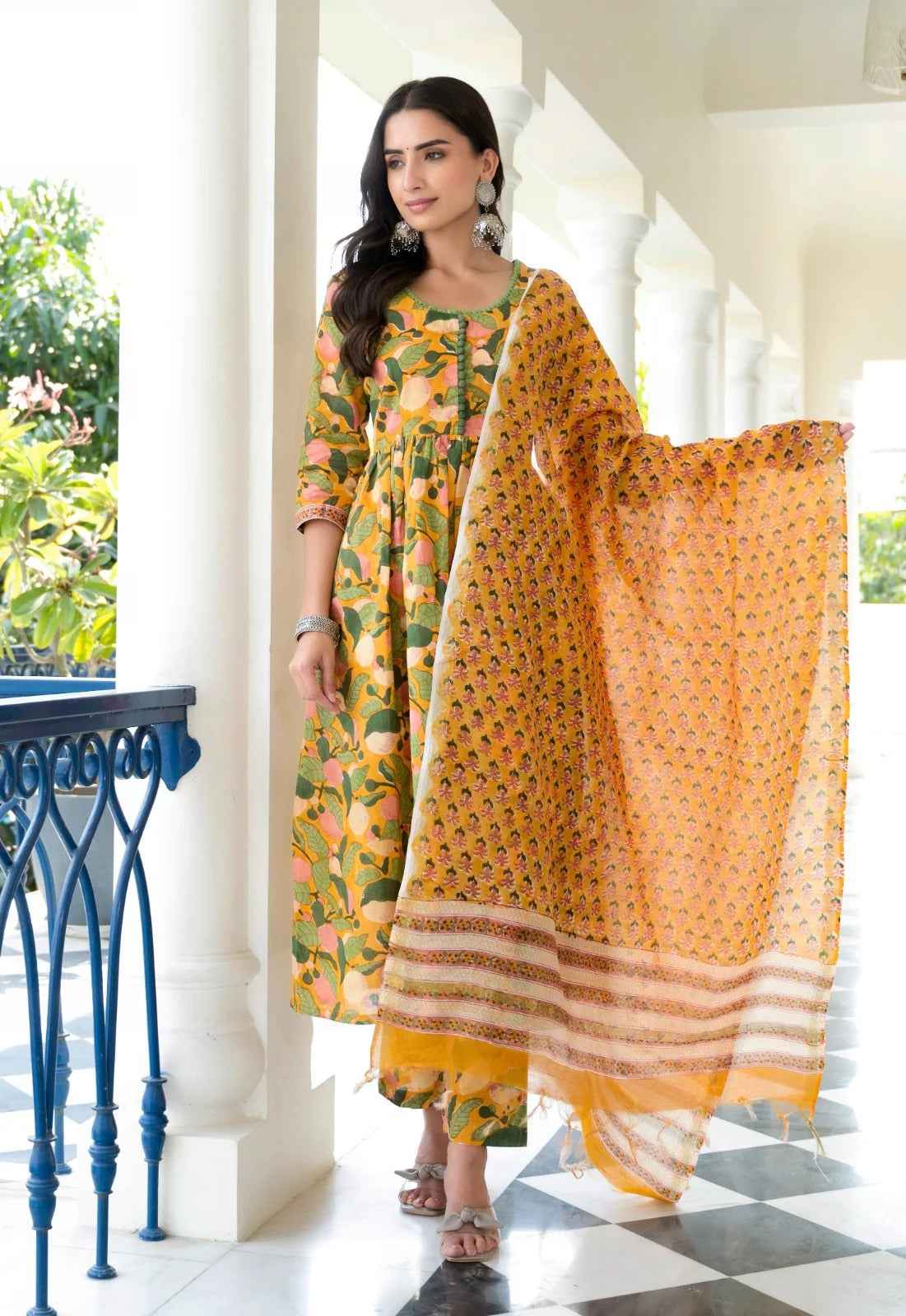 Mango Meadow Pure Viscose Suit Set