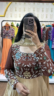 Nitya – Maroon & Cream