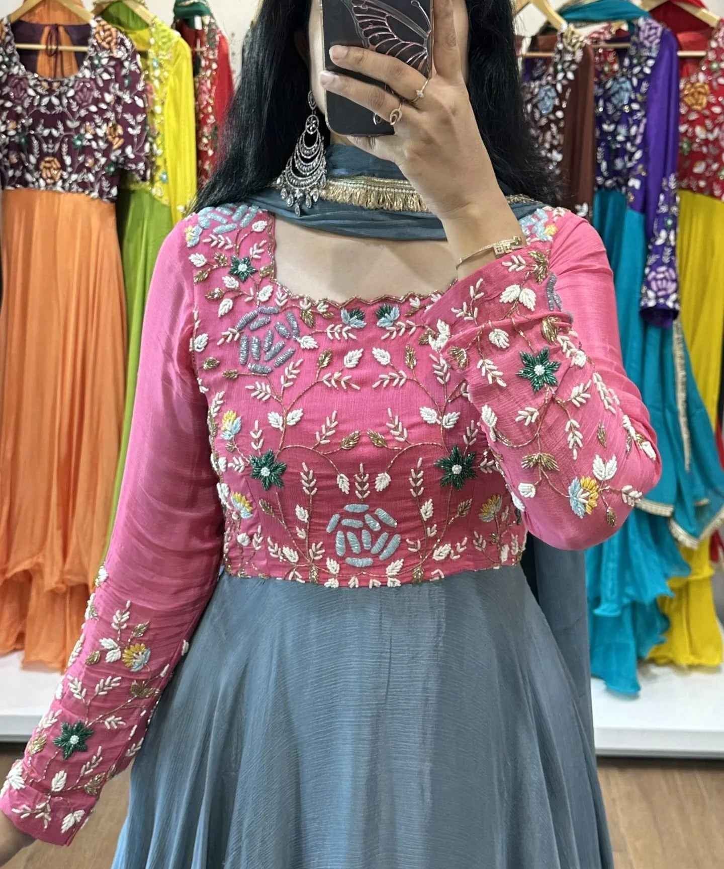 Nitya – Pink & Gray