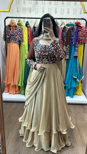 Nitya – Maroon & Cream