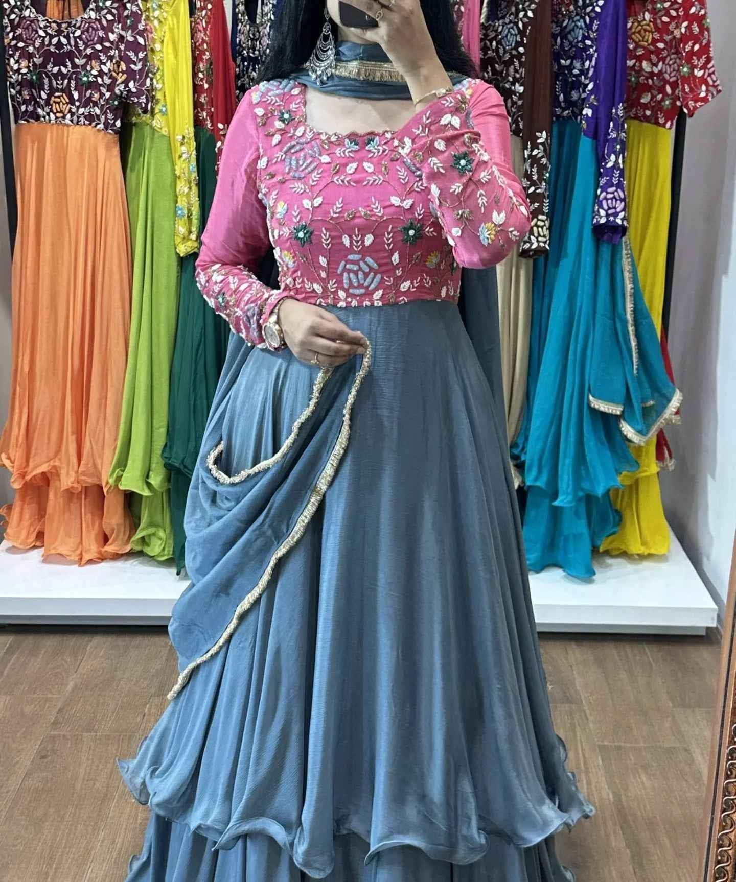 Nitya – Pink & Gray