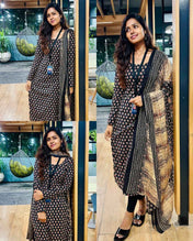 Beautiful Cotton Printed Kurti With Dupatta