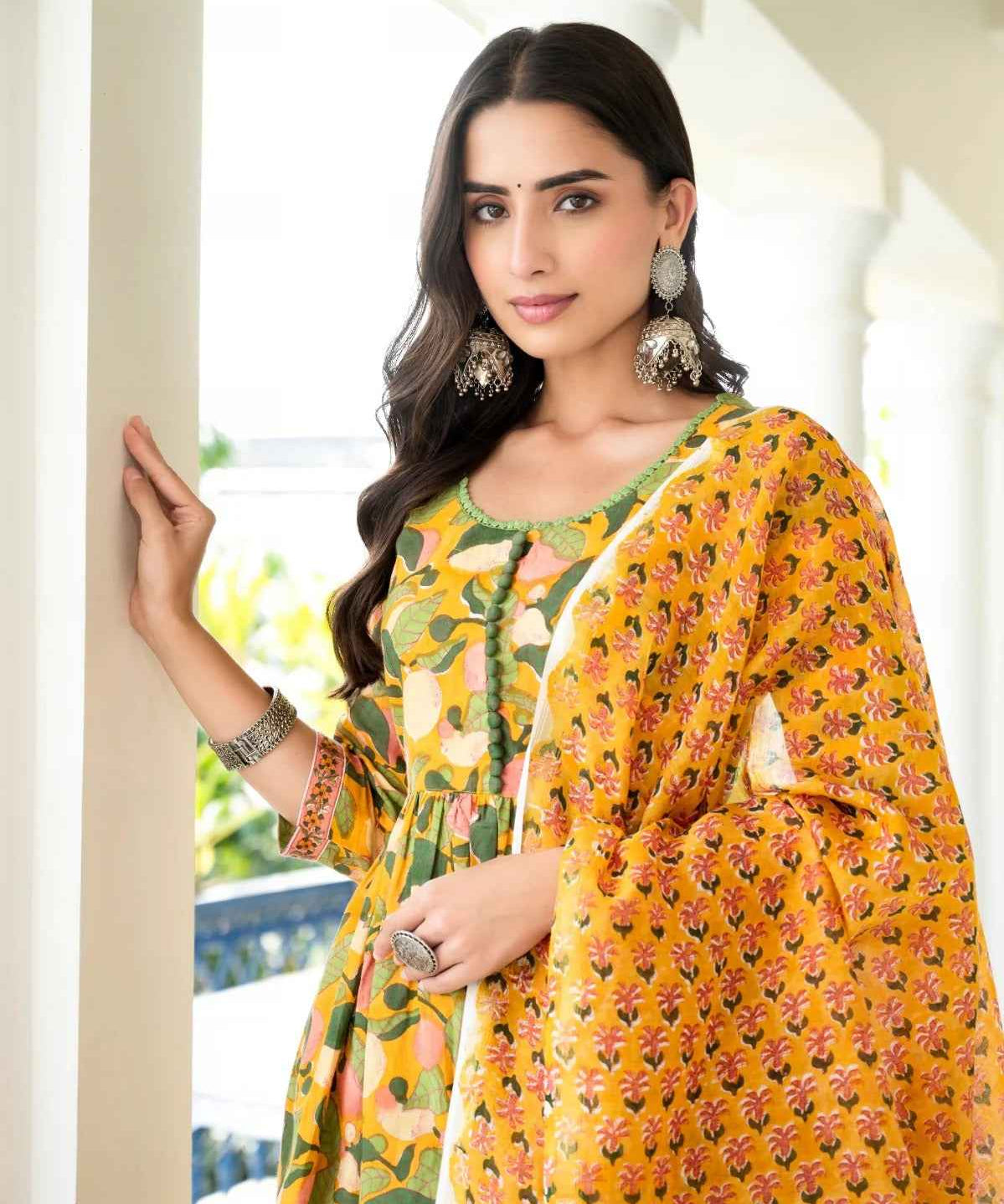 Mango Meadow Pure Viscose Suit Set