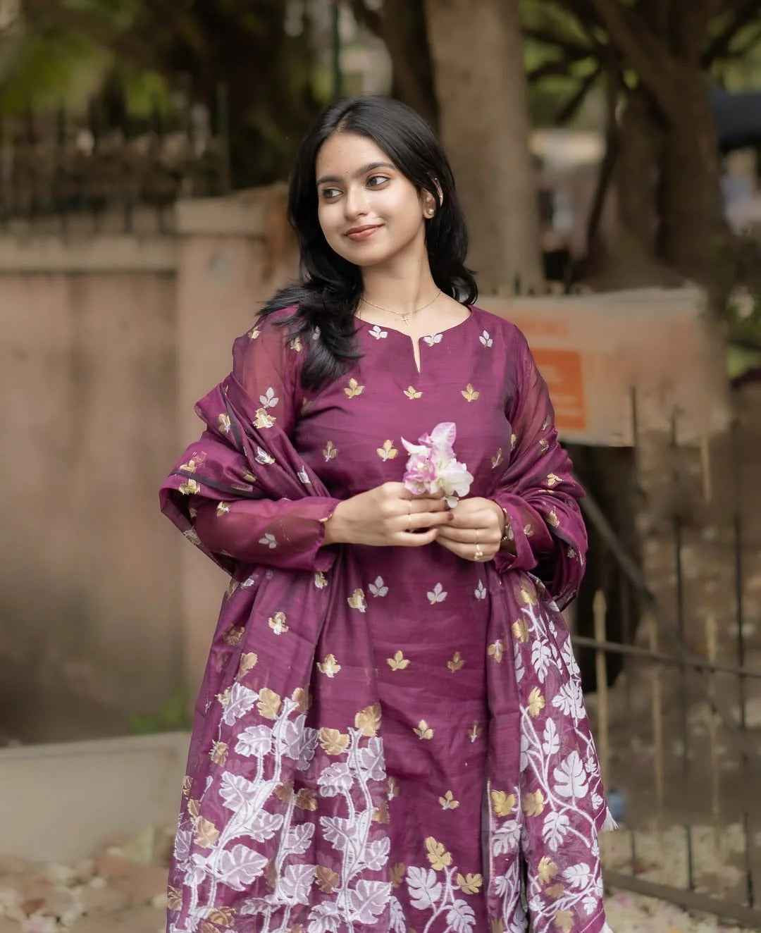 Elegance Maroon Color Kurta Set