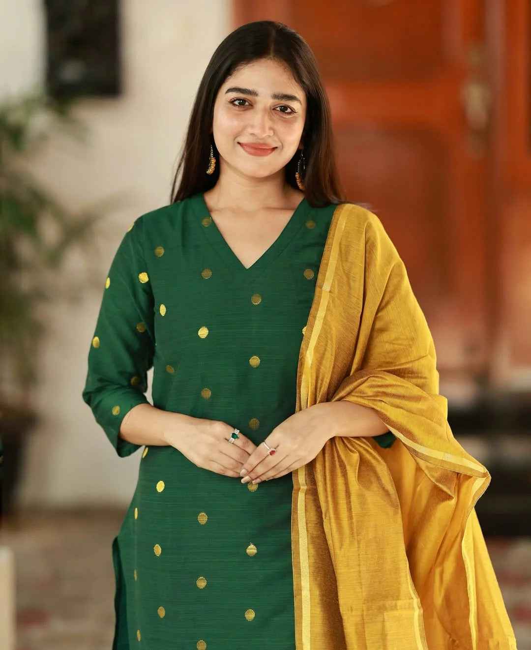 Handloom Silk Woven Kurta With Cotton Lining