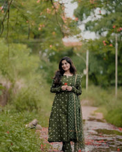 Bandhani Handblock A-line Kurta Set