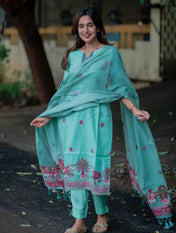 K-45 JAMDHANI COTTON WITH EMBROIDERY SALWAR SUIT