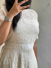 Beautiful Pure Potton Lace Western Dress