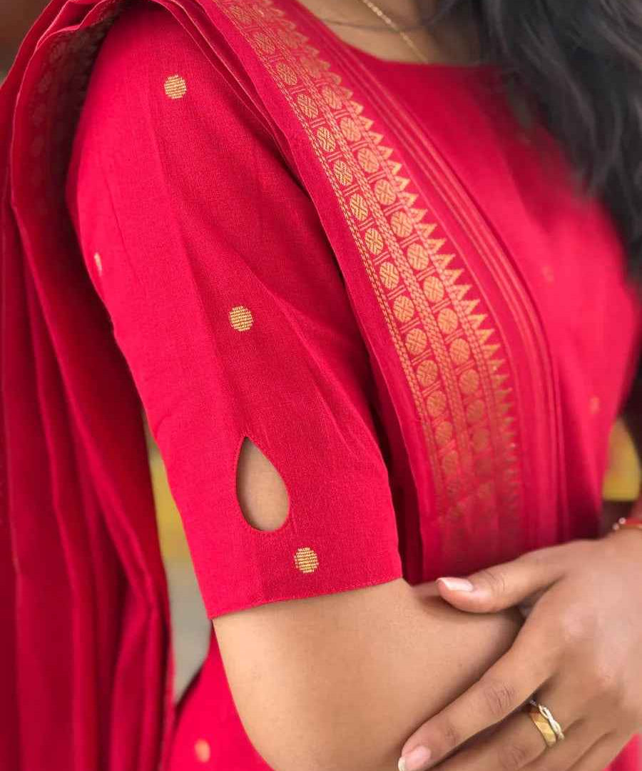 PURE COTTON SUIT SET WITH LINING